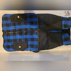 Gyuzh Waterproof, Fleece Lined Dog Coat With Reflective Harness SZ XL